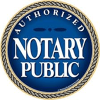 Authorized notary public badge